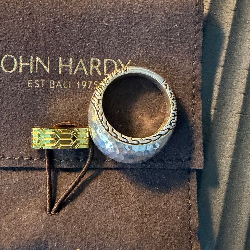 John Hardy Palu Hammered Dome Ring 925 Sterling Size 7 - Picture 4 of 8